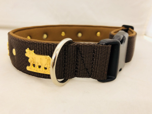 Preview: Appenzeller Halsband braun/gold